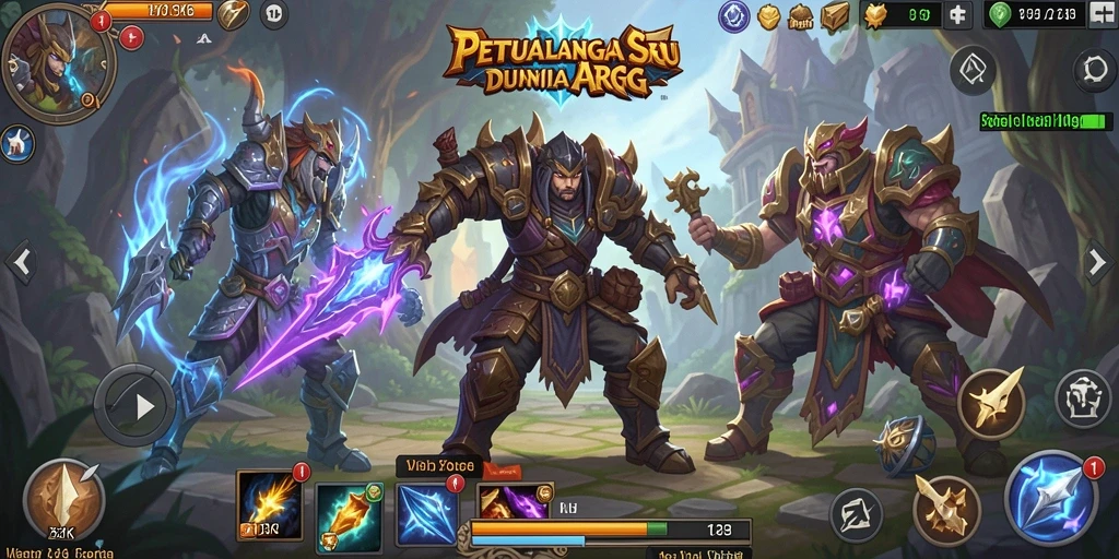 Screenshot utama 5ZK yang menunjukkan aksi bertempur di dunia ARPG.