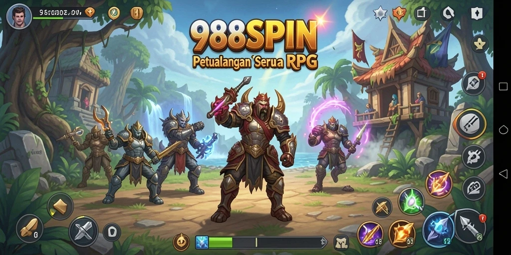 Tampilan menakjubkan dari gameplay RPG di 988SPIN.