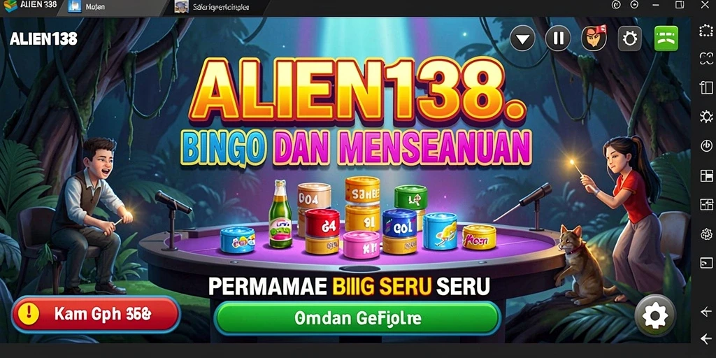 Tampilan gameplay seru di ALIEN138 dengan suasana Bingo yang menarik.