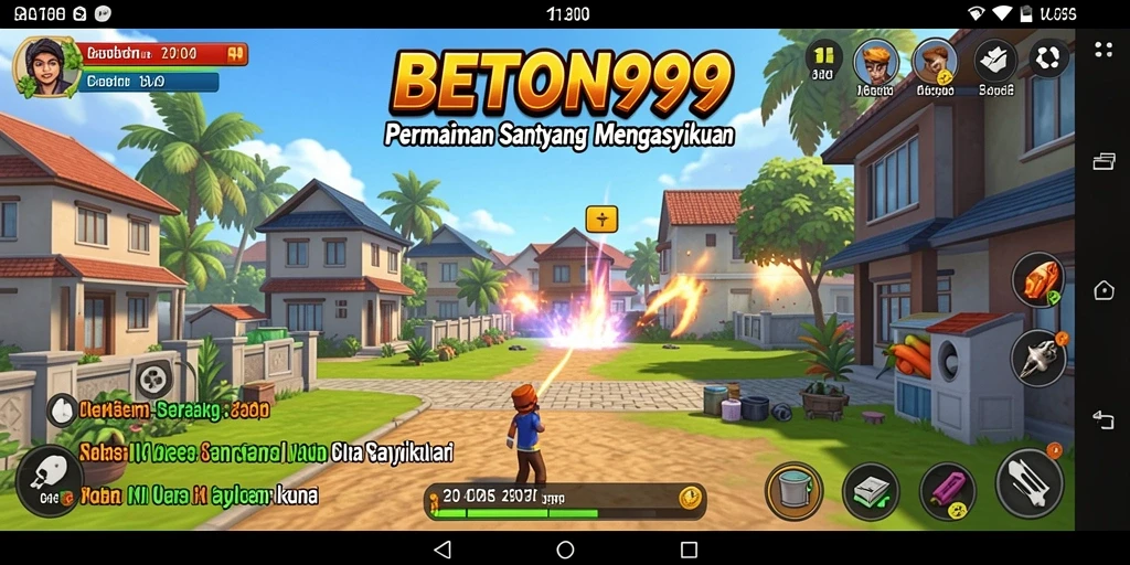Screenshot permainan BETON999 menampilkan grafis cerah dan gameplay yang menyenangkan.