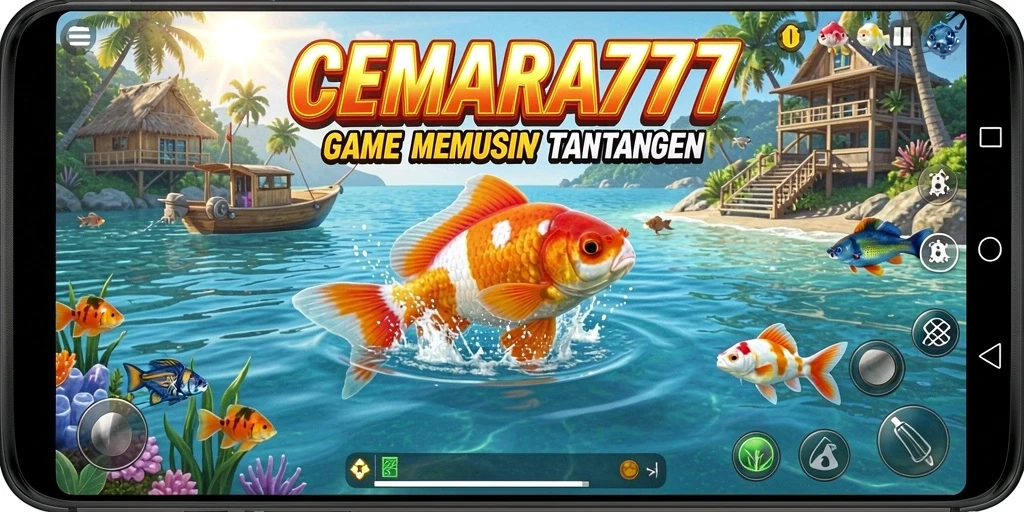 Tampilan gameplay CEMARA777 yang menawan saat memancing ikan.