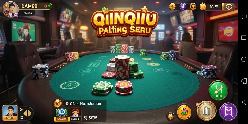 Tampilan gameplay QiuQiu yang menegangkan di DAM88.