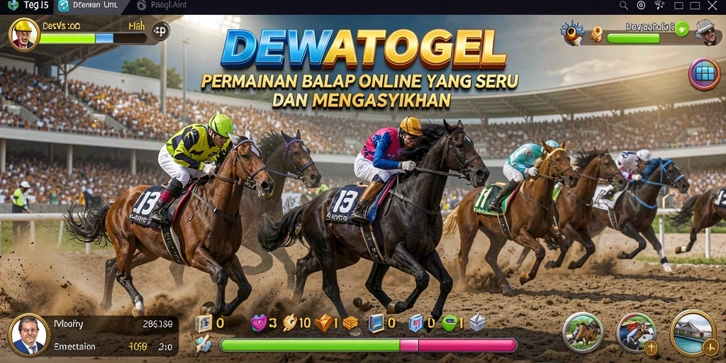 Tampilan gameplay balapan seru di DEWATOGEL dengan kecepatan tinggi.