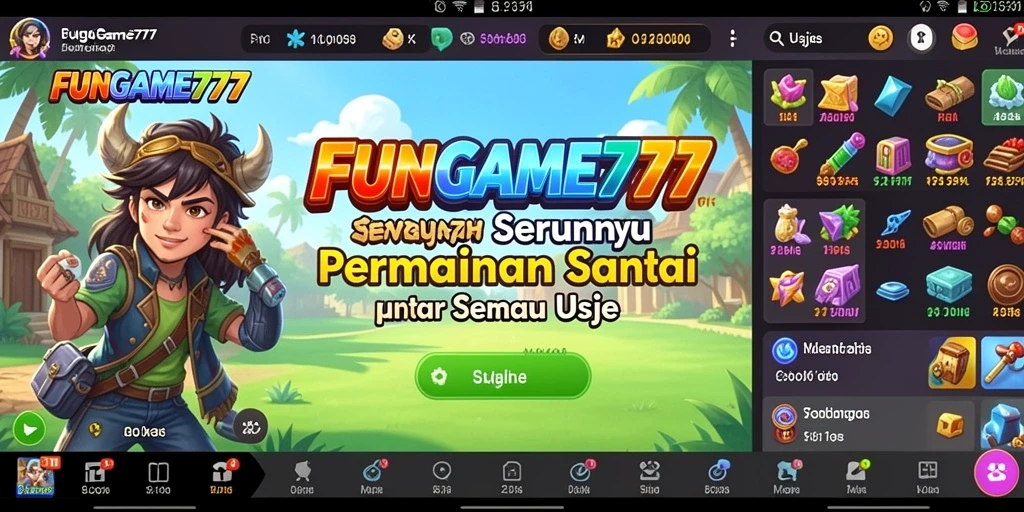 Tampilan menarik dari gameplay FUNGAME777 yang seru dan mengasyikkan.