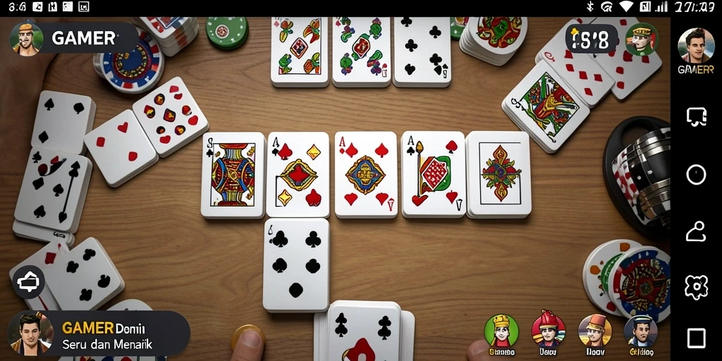 Screenshot GAMERP menunjukkan gameplay Domino yang menarik dan interaktif.