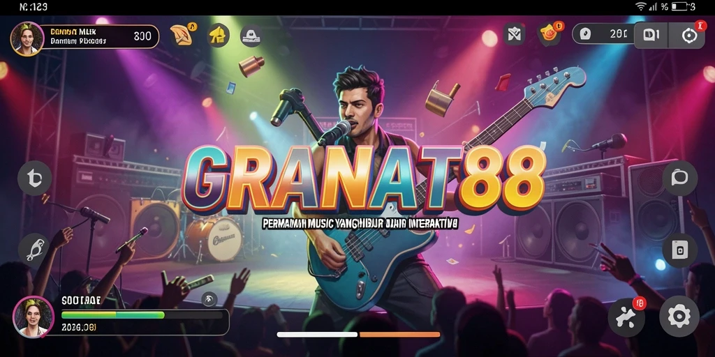 Screenshot gameplay GRANAT88 yang menunjukkan interaksi musik yang seru.