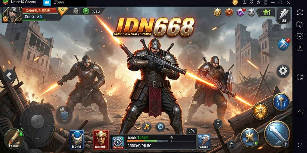 Tampilan gameplay memukau dari IDN668 yang penuh strategi.