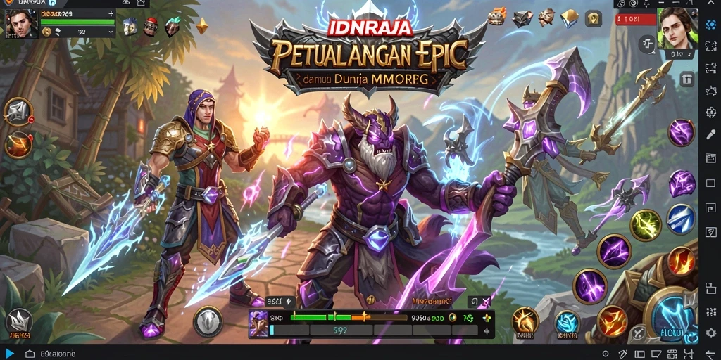 Tampilan gameplay seru dan menakjubkan di IDNRAJA.
