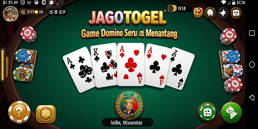Screenshot utama JAGOTOGEL menampilkan gameplay dominonya yang seru.