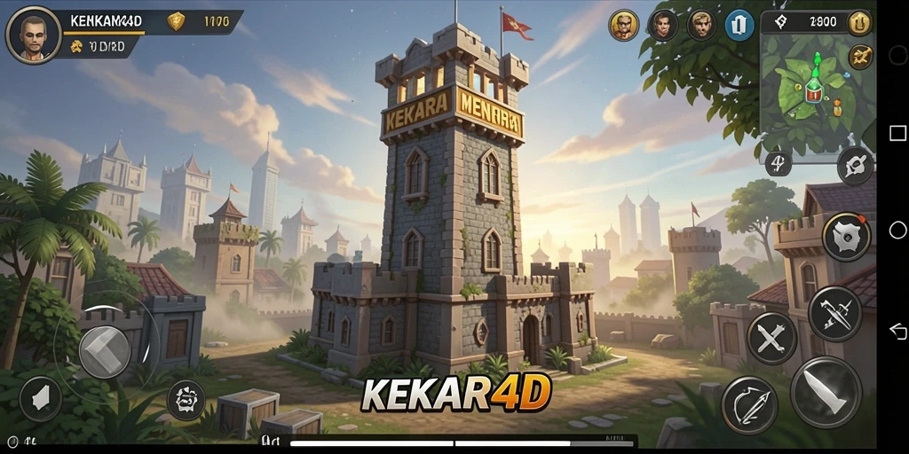 Tangkapan layar menampilkan aksi seru dalam permainan Tower Defense.