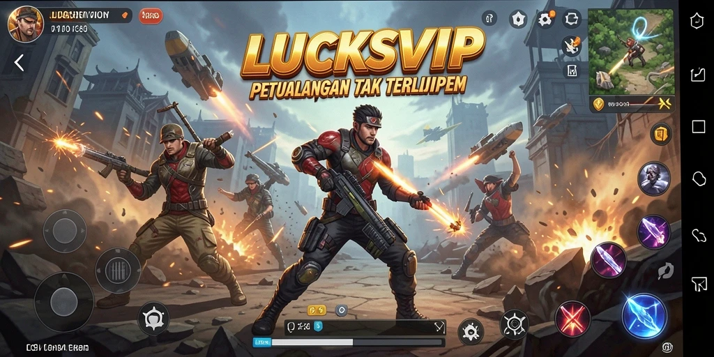 Tampilan gameplay LUCKSVIP yang dinamis dan penuh aksi.