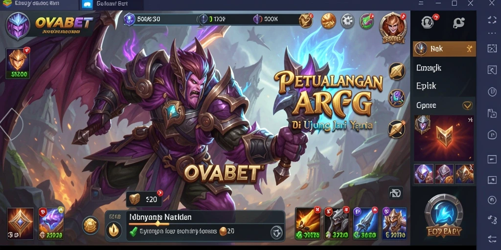 Tangkapan layar gameplay OVABET menampilkan aksi pertempuran ARPG yang mendebarkan.