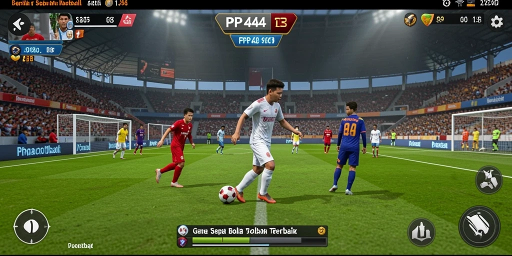 Tampilan gameplay menarik dari PP444 yang penuh aksi sepak bola.