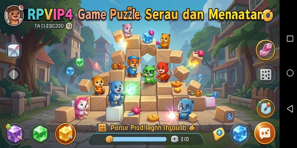 Screenshot RPVIP4 menunjukkan gameplay penuh warna dan tantangan seru.