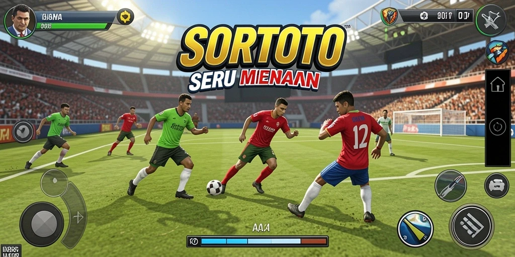 Tampilan gameplay menarik dari SORTOTO dengan aksi olahraga yang seru.