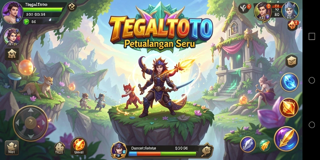 Gameplay seru di dunia fantasi penuh warna.